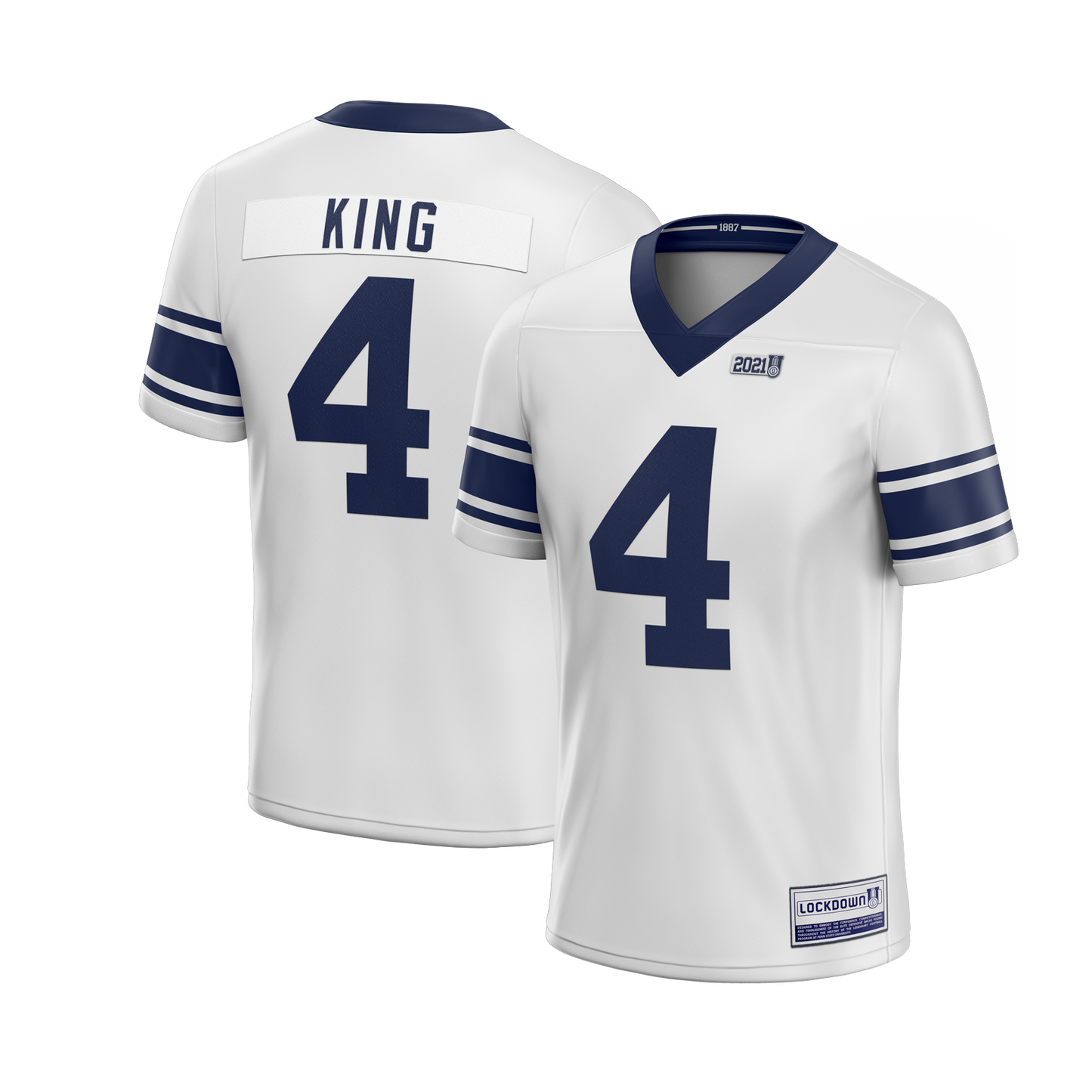 Lockdown U - Kalen King Jersey White - ATH ECO