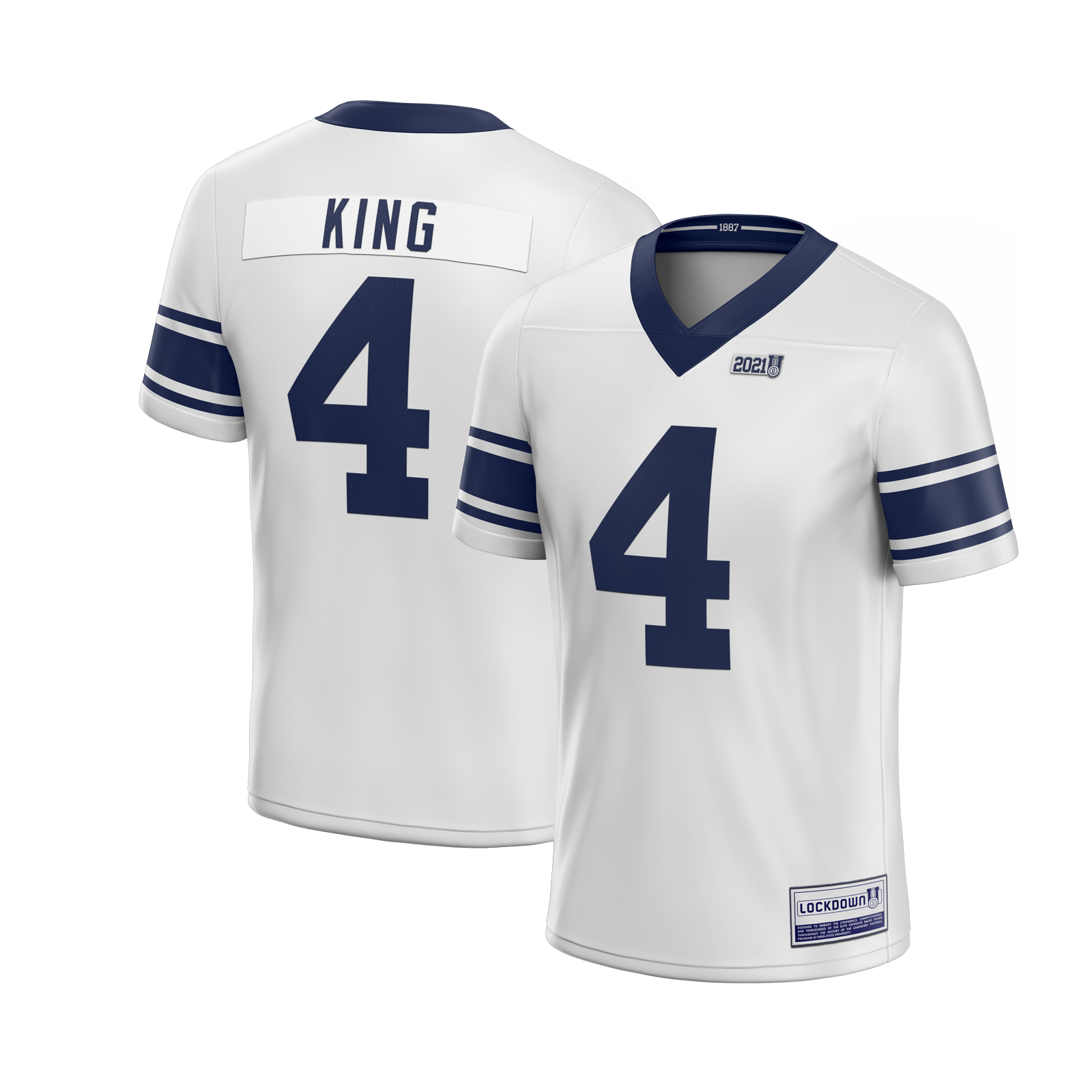 Lockdown U - Kalen King Jersey White - ATH ECO