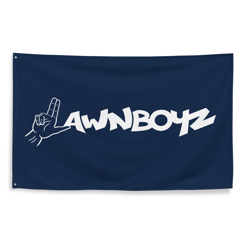 LAWNBOYZ - Navy Logo Flag - ATH ECO