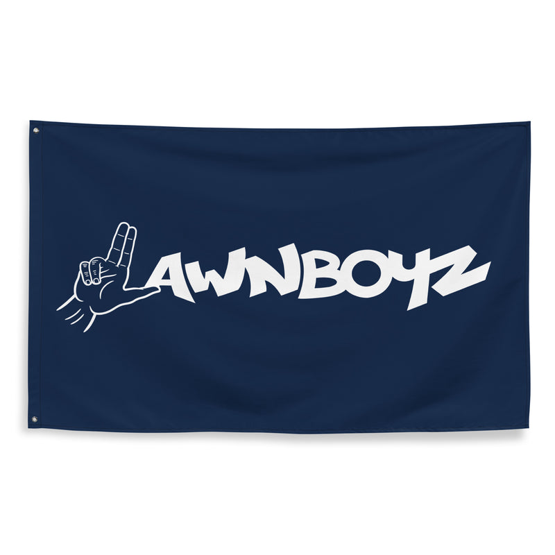 LAWNBOYZ - Navy Logo Flag - ATH ECO