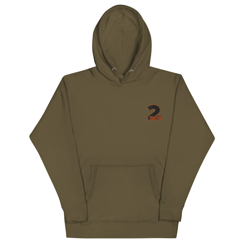 2Tenths Logo Hoodie Military Green - ATH ECO