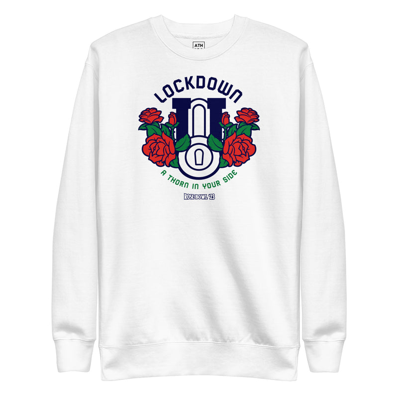 Lockdown U - White Rose Bowl Thorn Crew Neck Sweatshirt PSU - ATH ECO
